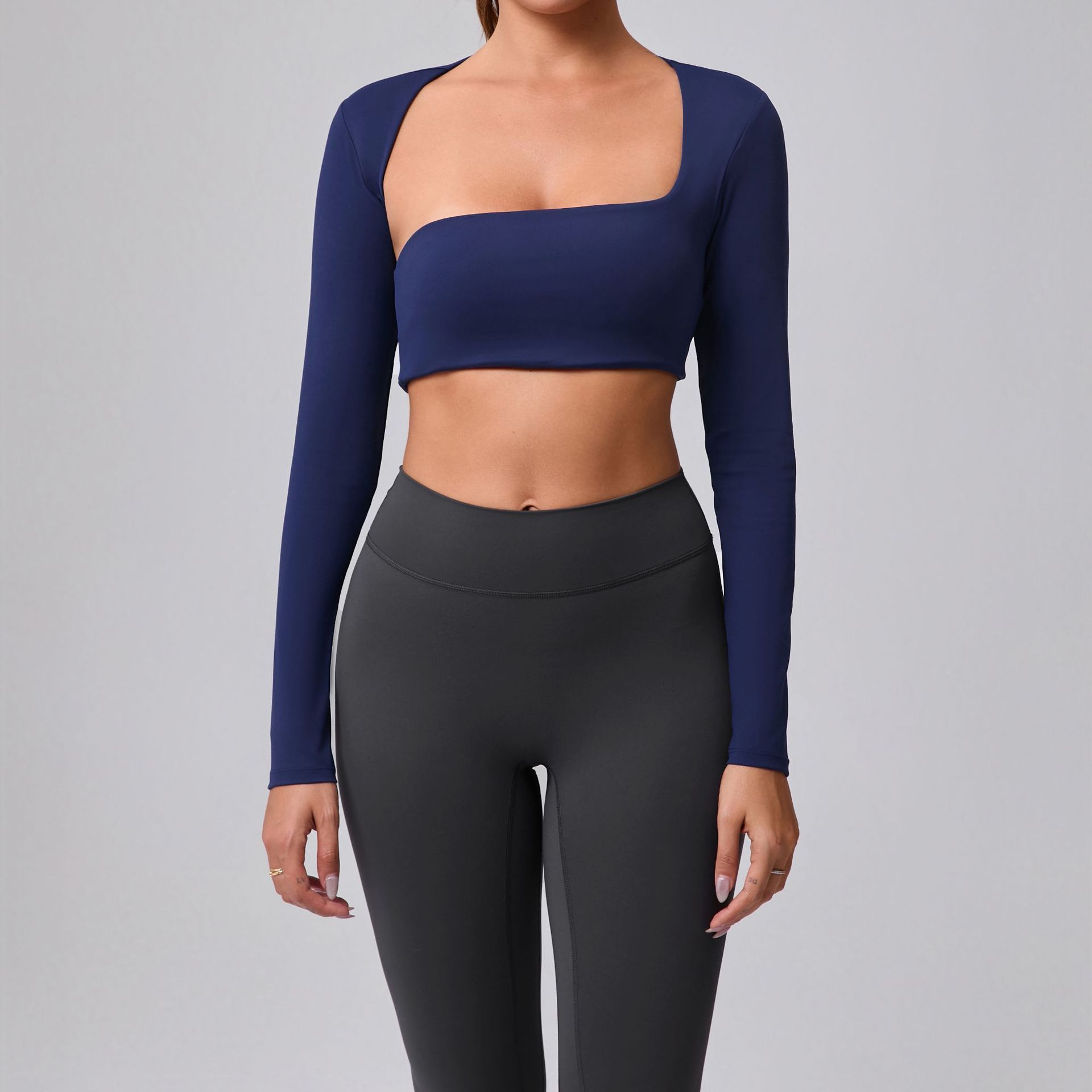Autumn Sand Brushed Shawl Long Sleeve Yoga Wear